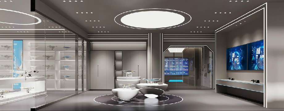500平郑州办公室展厅一体化设计