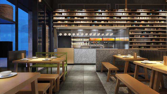 500平米郑州木屋烤肉餐厅装修设计
