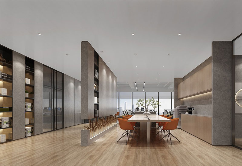 1000平米现代风格办公室空间设计效果图