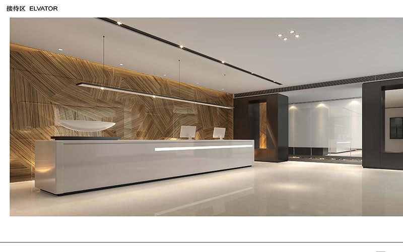 600平米办公室装修设计-新中式风格效果图