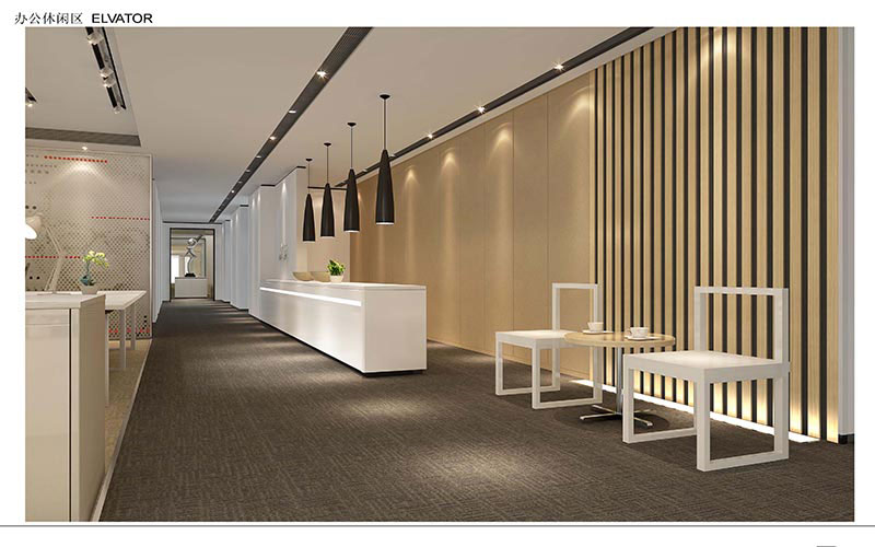 600平米办公室装修设计-新中式风格效果图
