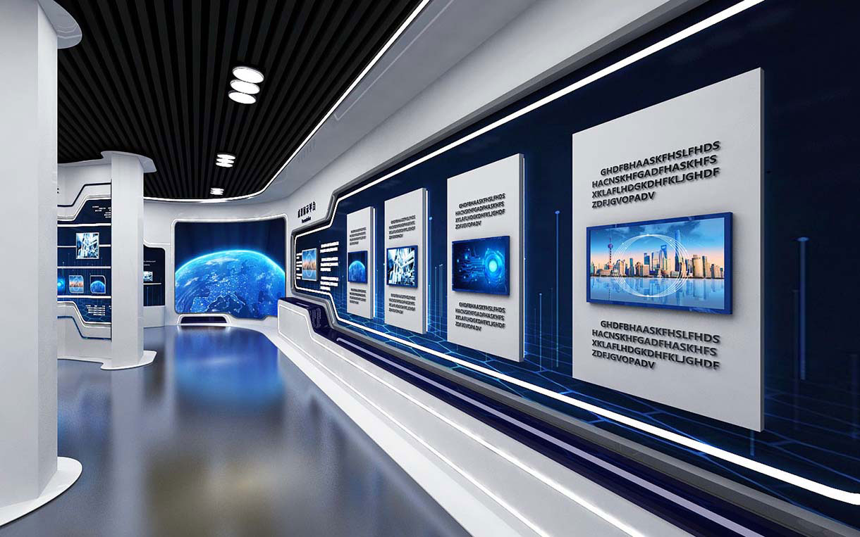 郑州企业展厅设计-数字展厅装修效果图