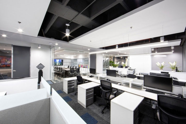 420平米办公室设计-办公室装修效果图