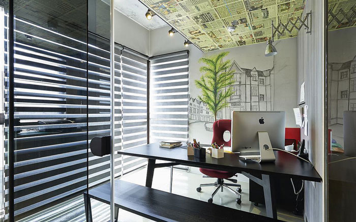 60平米小型办公室装修设计效果图