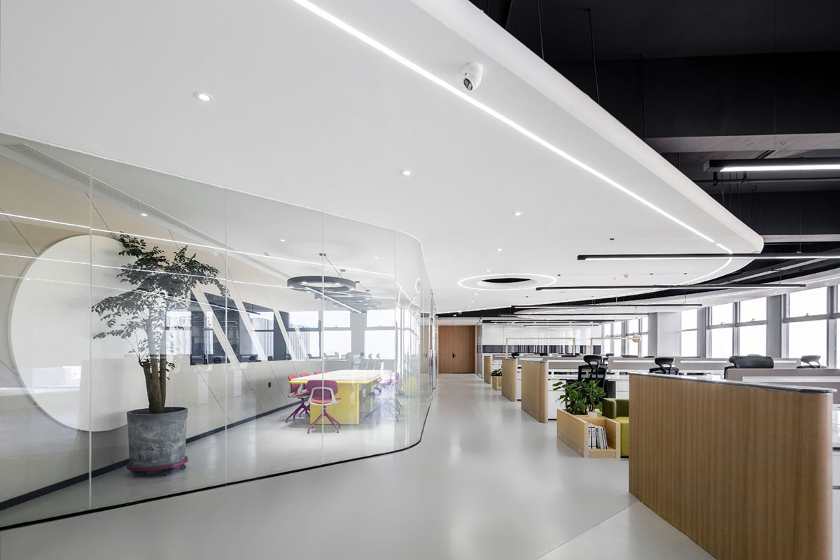 郑州办公室全案设计-1500平米装修施工效果图
