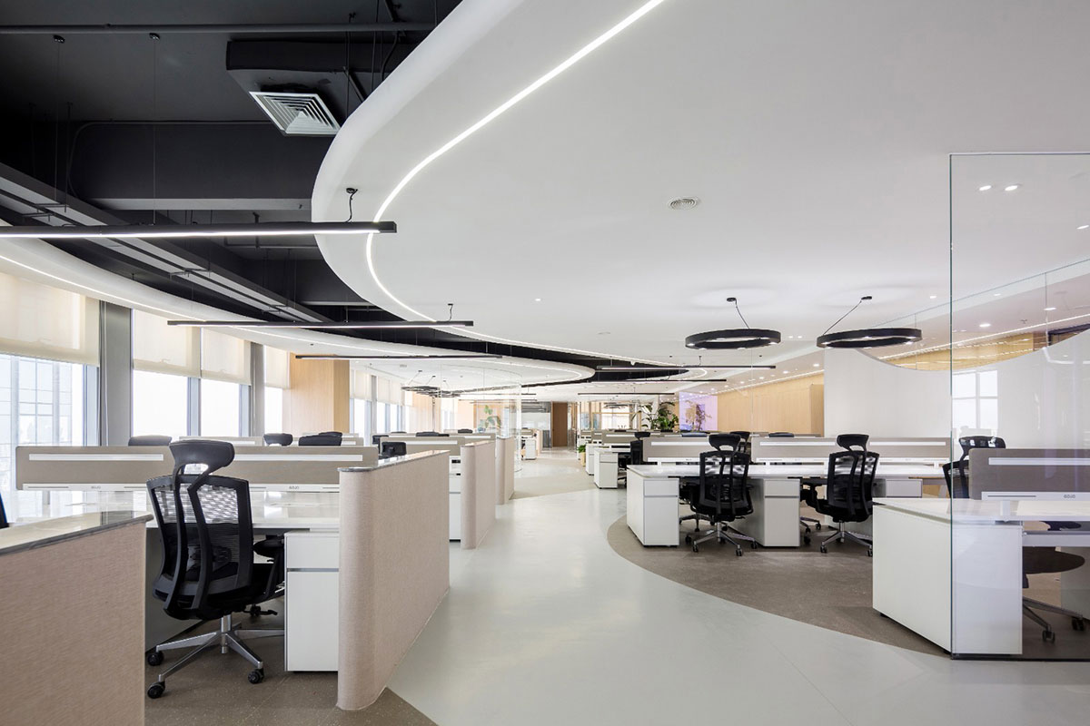 郑州办公室全案设计-1500平米装修施工效果图