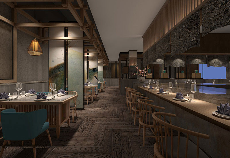 洛阳480平米中餐厅装修设计效果图