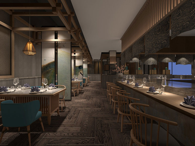 洛阳480平米中餐厅装修设计效果图