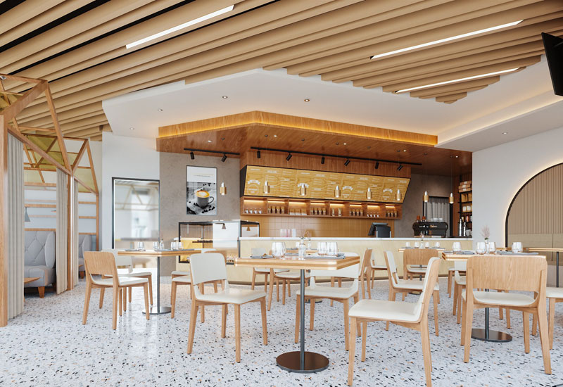 150平米咖啡厅装修设计效果图