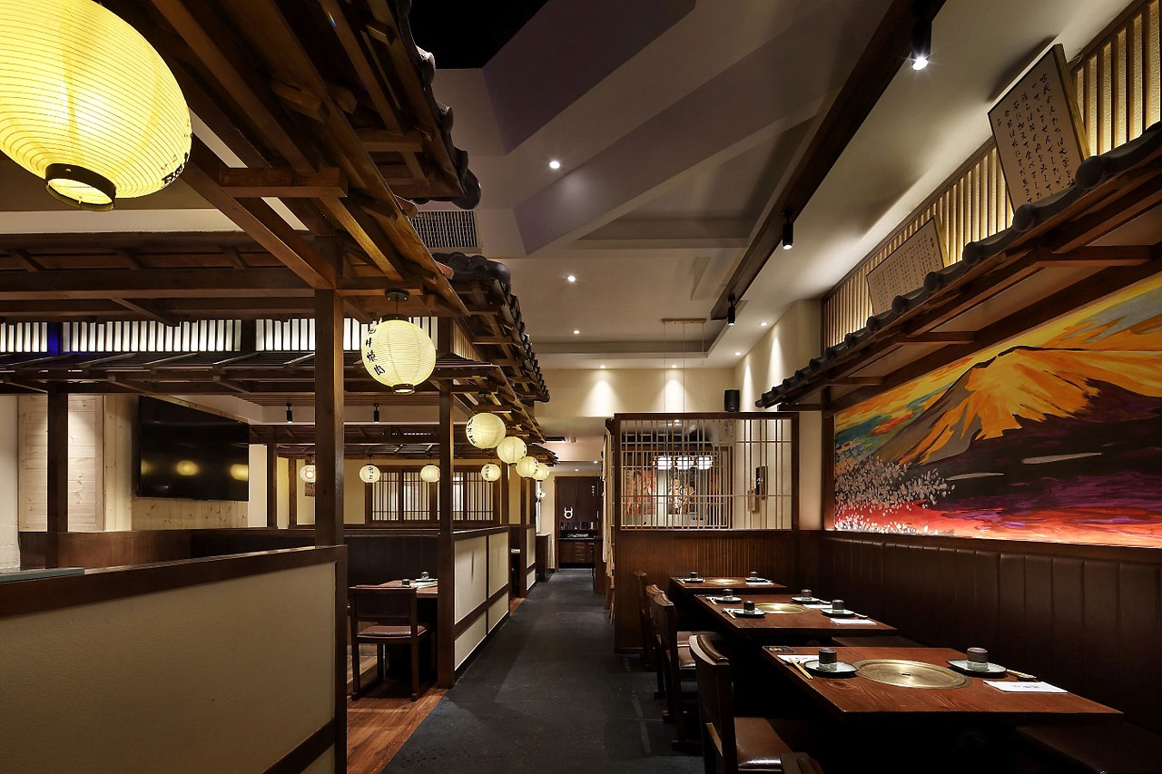 187平米郑州日料店装修设计效果图