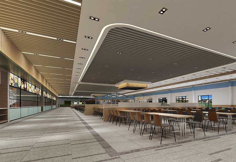 郑州学校食堂装修工期安排：食堂不同餐区的施工顺序