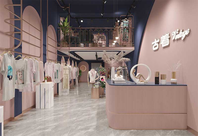 郑州服装店装修:试衣间镜子高度设计与衣架定制费用