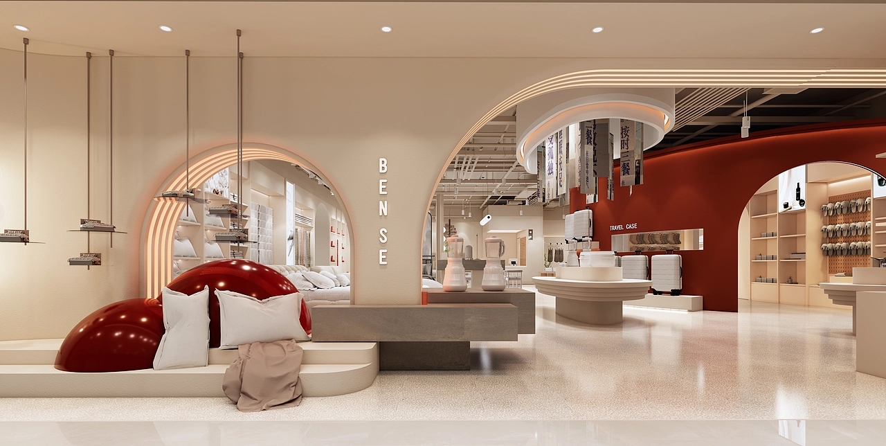 800平米郑州家纺店面装修设计效果图