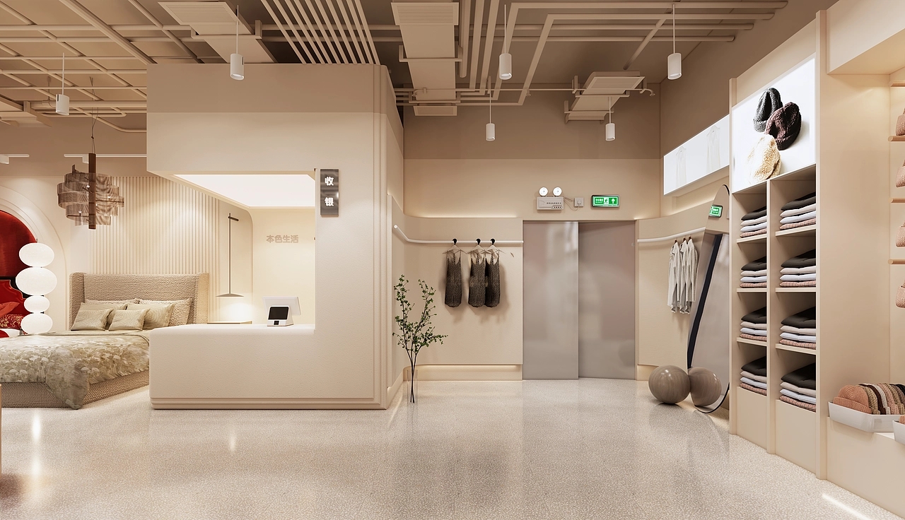 800平米郑州家纺店面装修设计效果图