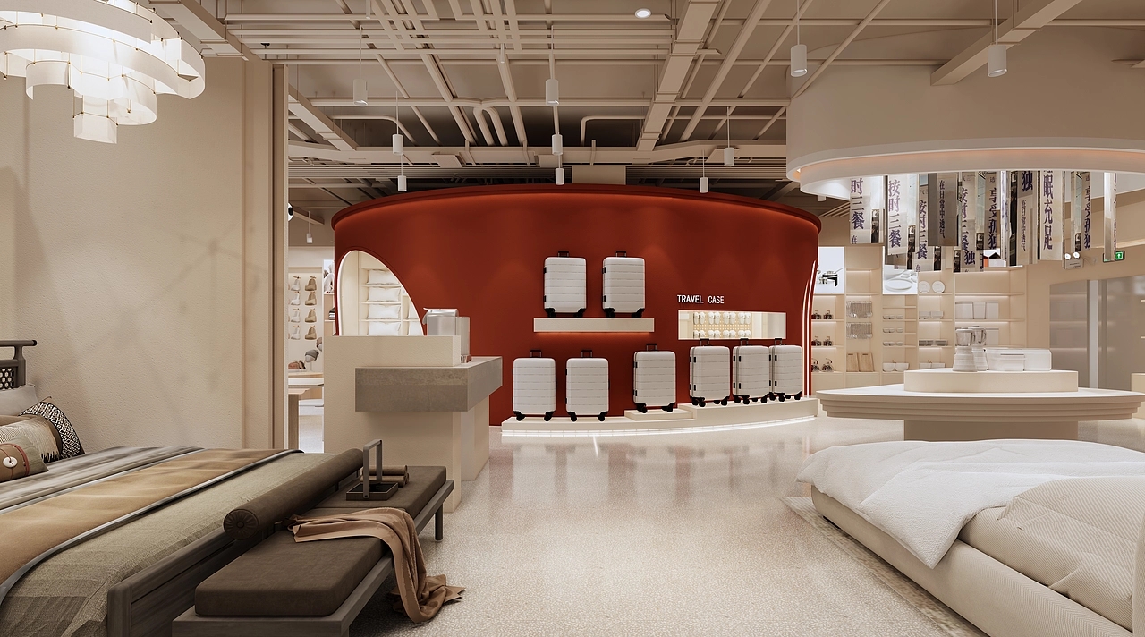 800平米郑州家纺店面装修设计效果图