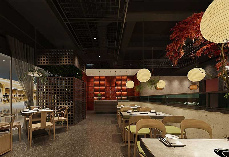 中式餐厅装修风格设计费用：郑州200㎡中餐馆施工报价参考