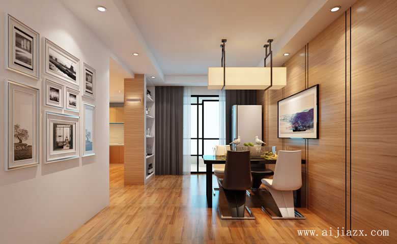木质的两居室现代风格装修效果图