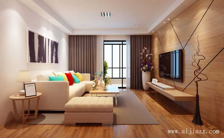 木质的两居室现代风格装修效果图