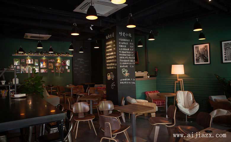 文艺格调的素雅咖啡厅装修效果图