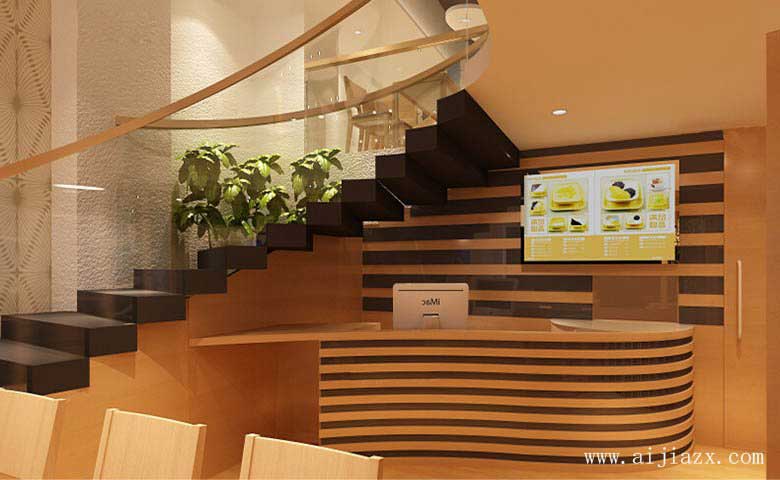 柔和原木色 简单舒适的创意餐馆装修效果图