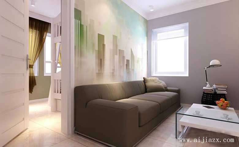 唯美雅逸的现代简约风格一居室客厅装修效果图