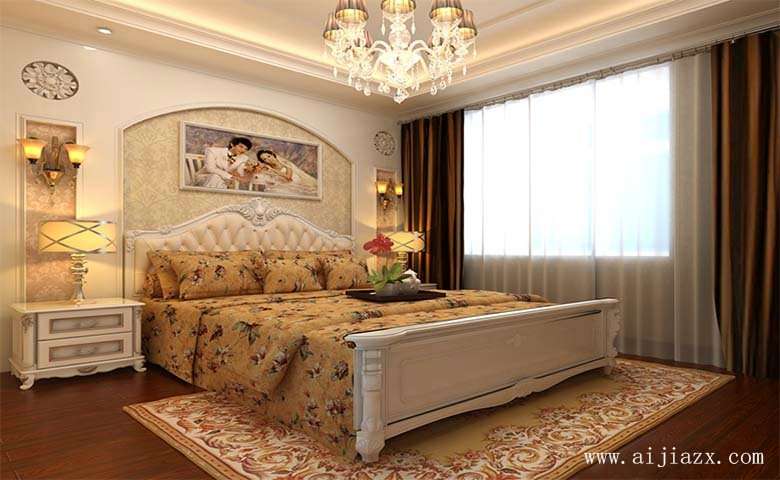 低调奢华的简欧风格一居室卧室装修效果图
