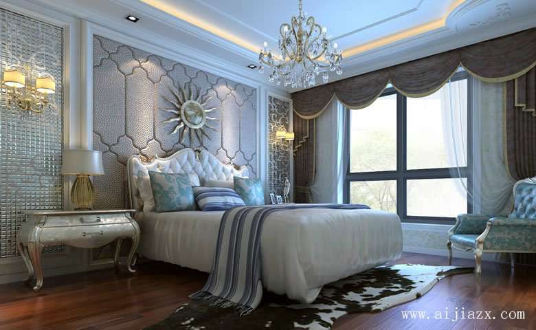 雍容华贵的欧式风格大户型卧室装修效果图