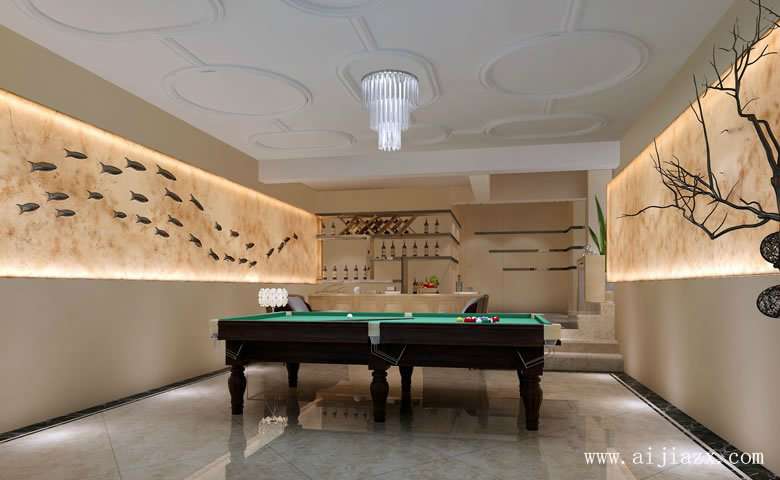 流行艺术的370平米现代风格别墅休闲室装修效果图