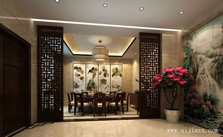 雍容大气的新中式风格三居室客厅装修效果图