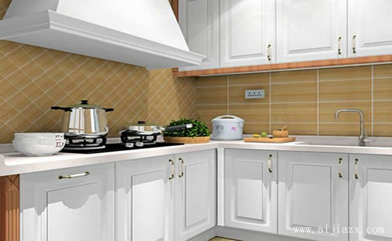 清新大方的现代简约风格两居室厨房装修效果图