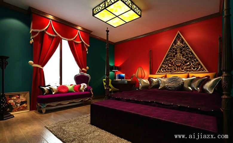 热情奔放的东南亚泰式风格卧室装修效果图