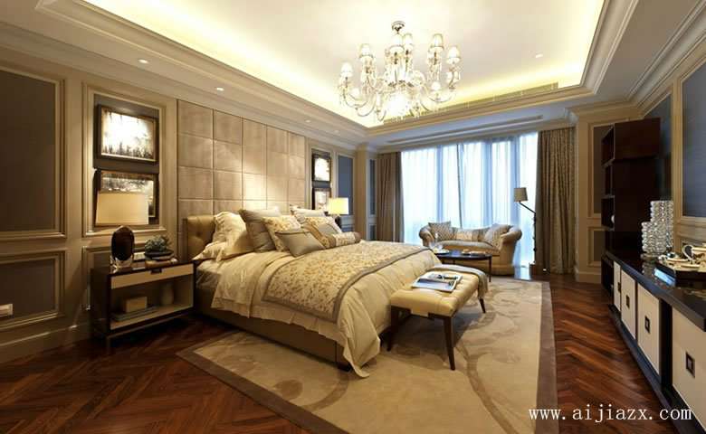 雍容华美的欧式风格大户型主卧室装修效果图