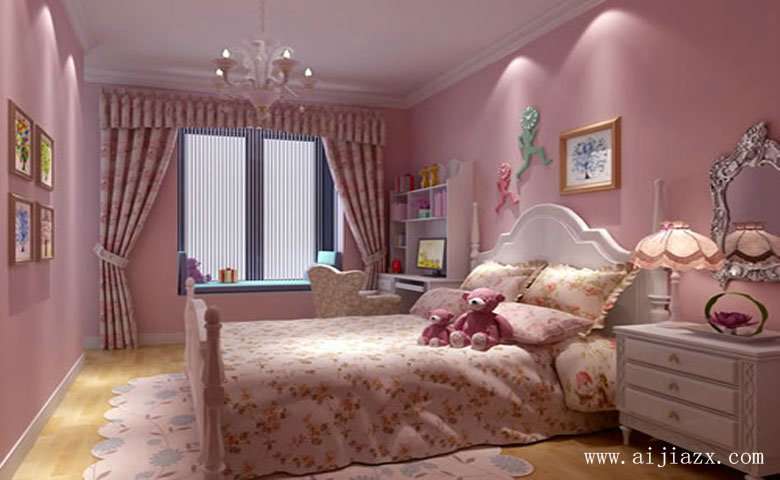 温馨可爱的340平米简约欧式风格双层别墅儿童房装修效果图