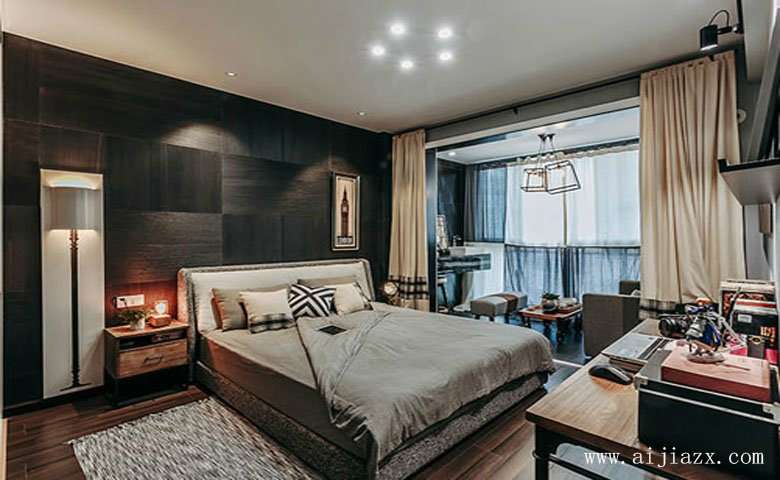 时尚个性的现代风格两居室主卧室装修效果图