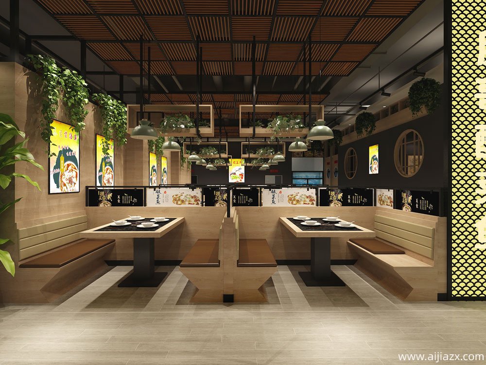 胖哥酸菜鱼餐饮店铺装修效果图