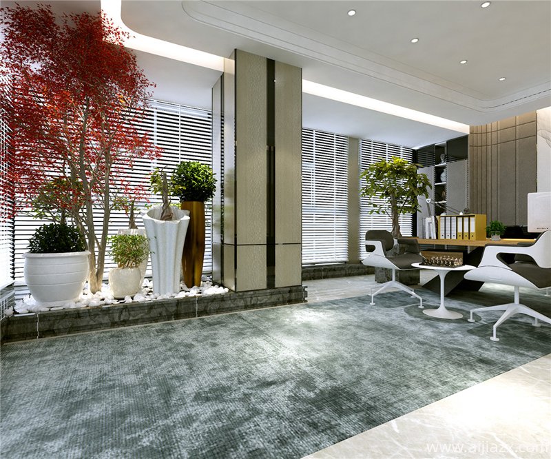 郑州办公室装修设计，室内空间装修的层次感