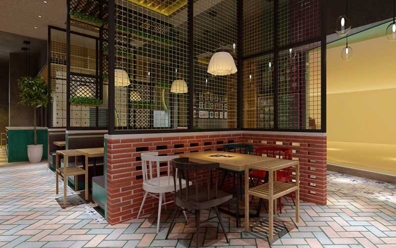 郑州自助餐厅设计平面布局